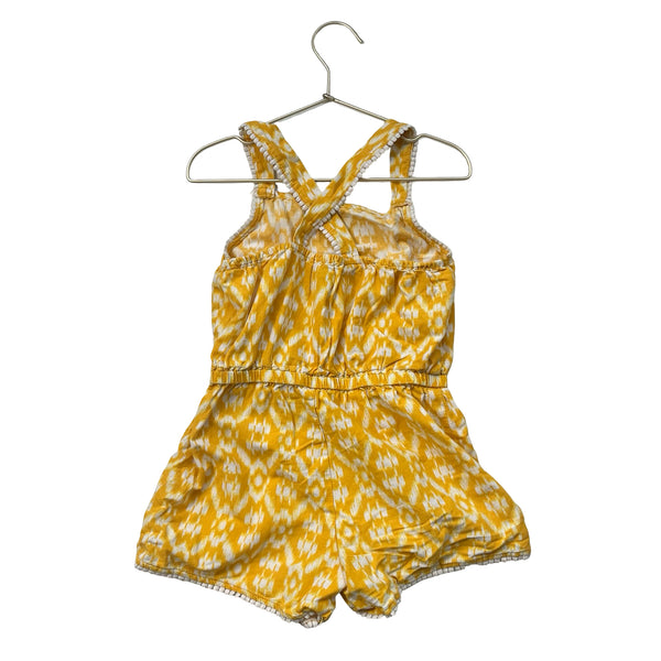 Old Navy Yellow Ikat Pattern Romper - Size M 8