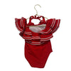 Janie and Jack Red Swim Suit, White Trim - Size 3