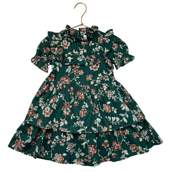Janie and Jack Green Floral Dress - Size 3