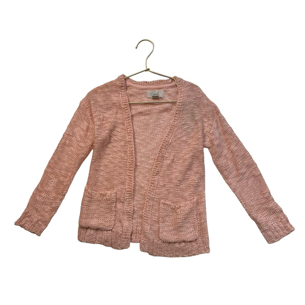 Peek Peach Metallic Open Front Cardigan Sweater - Size XS 4-5