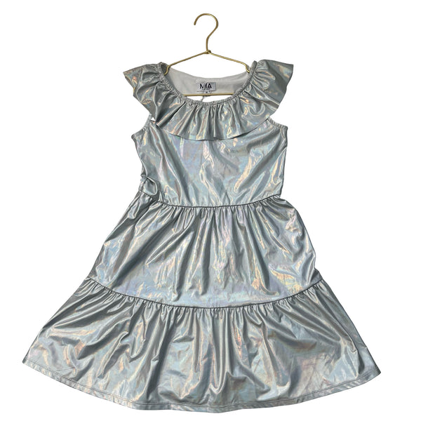 MIA New York Silver Iridescent Dress - Size M 10