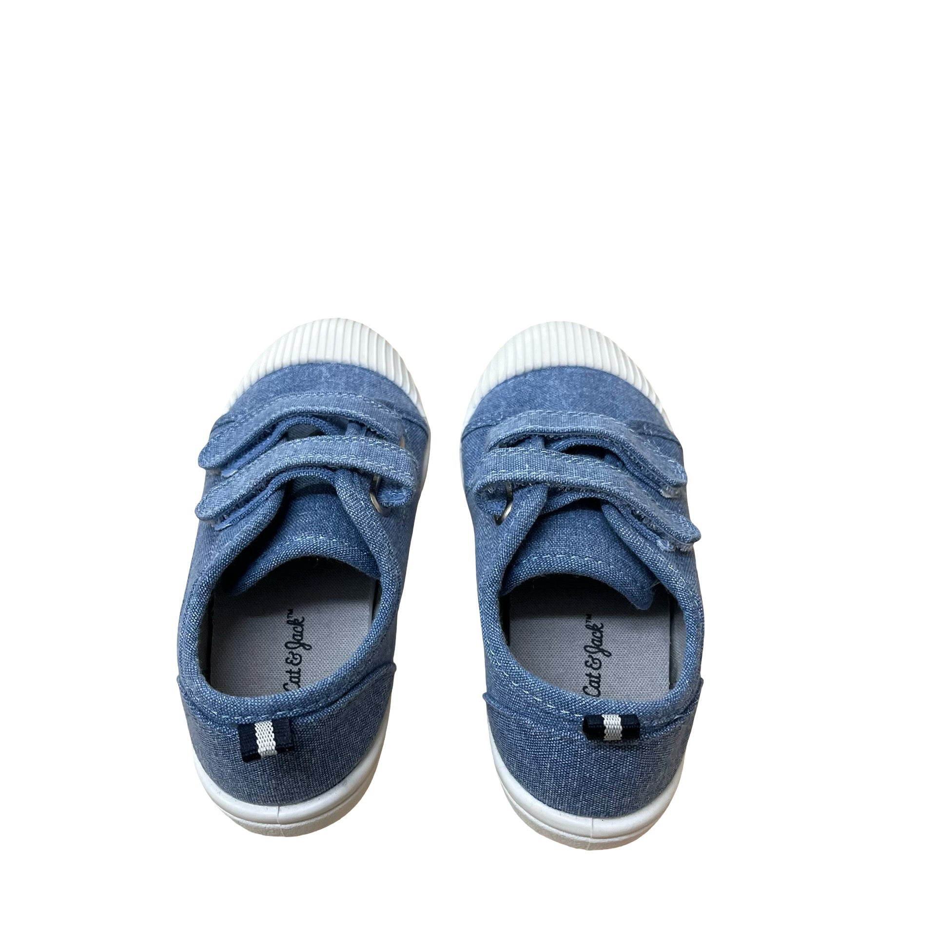 Cat & Jack Chambray Velcro Sneakers - Size 10