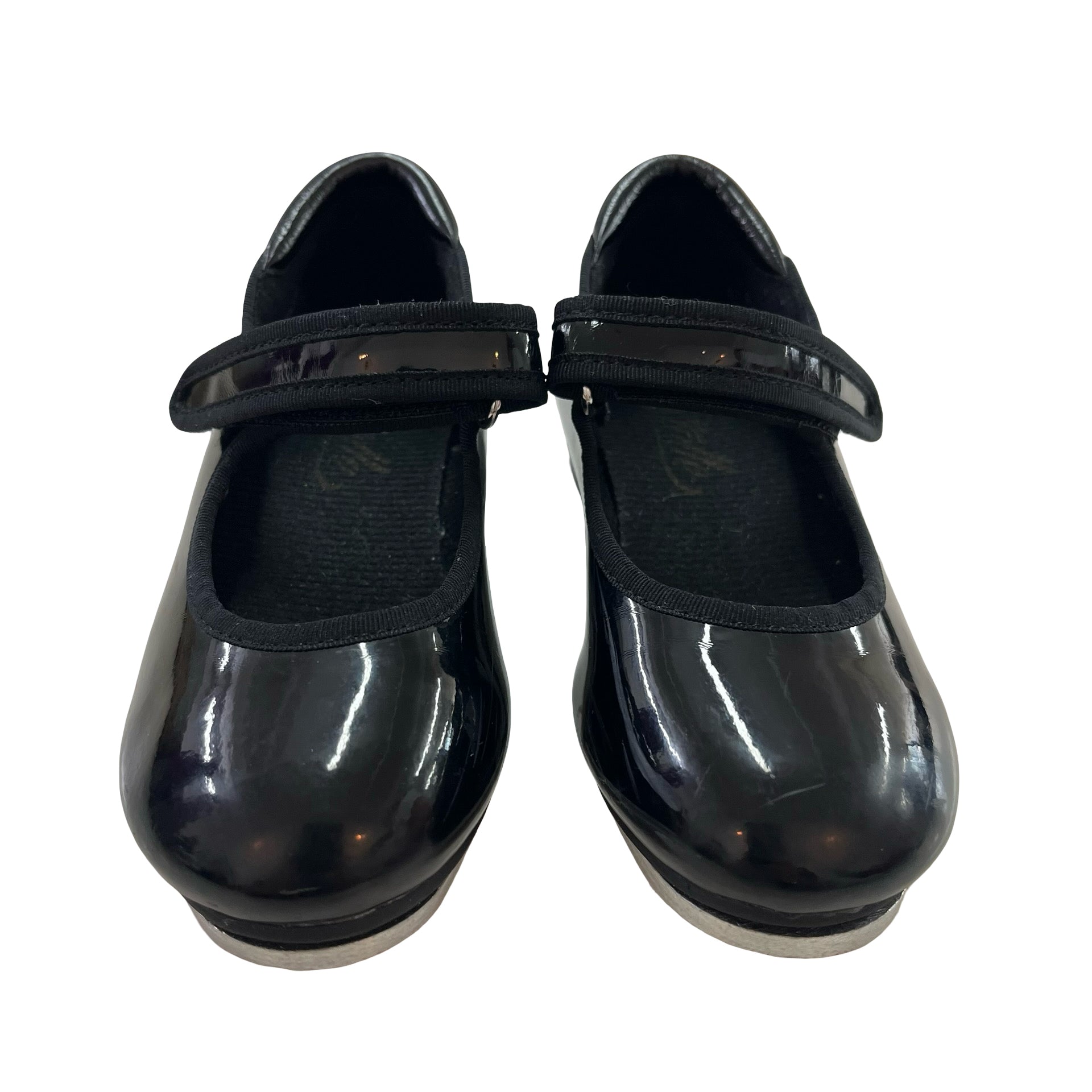 Stelle Black Patent Tap Shoes - Size 9