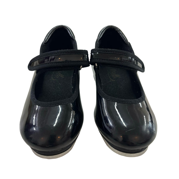 Stelle Black Patent Tap Shoes - Size 9