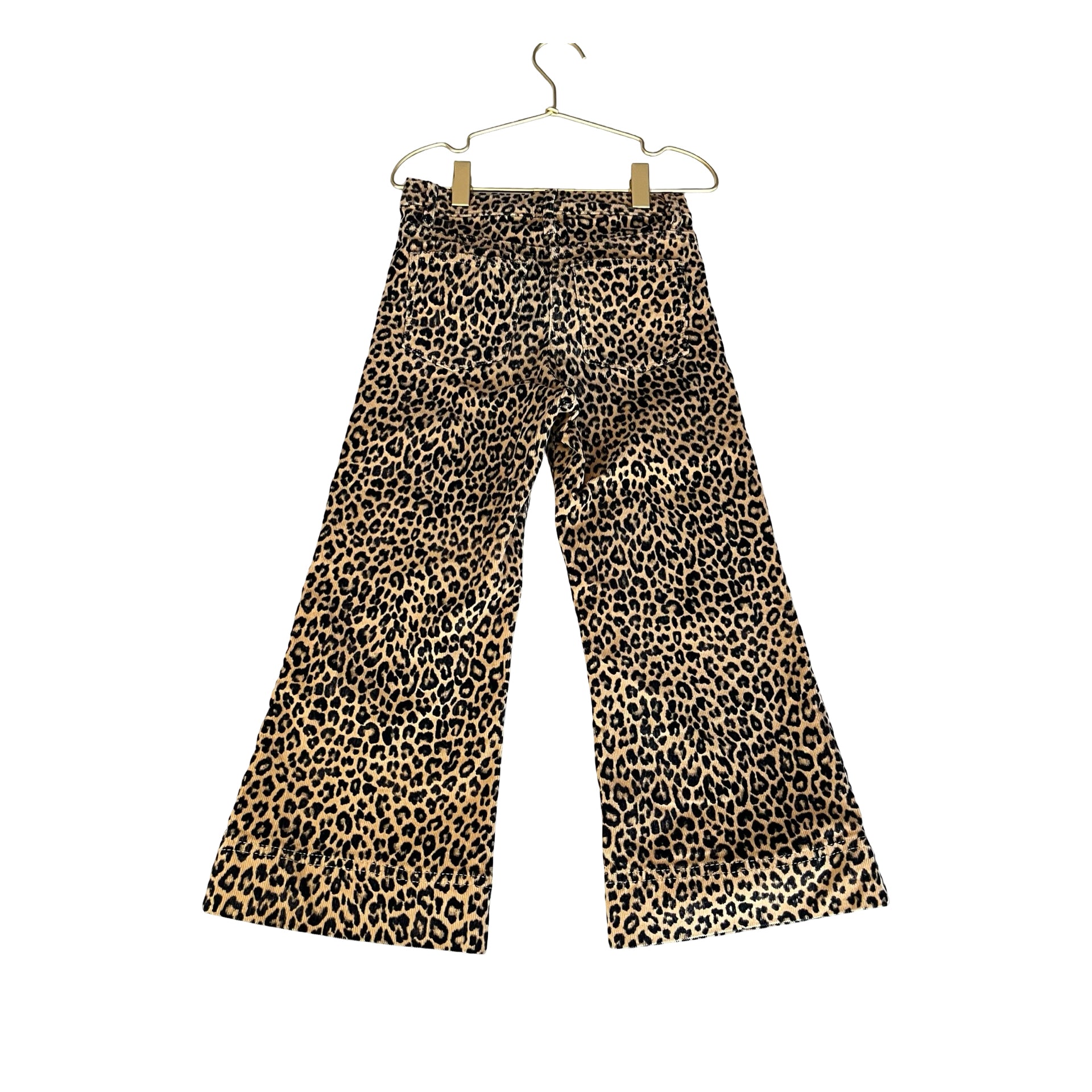 Crewcuts Flare Leopard Print Corduroy Pants - Size 6