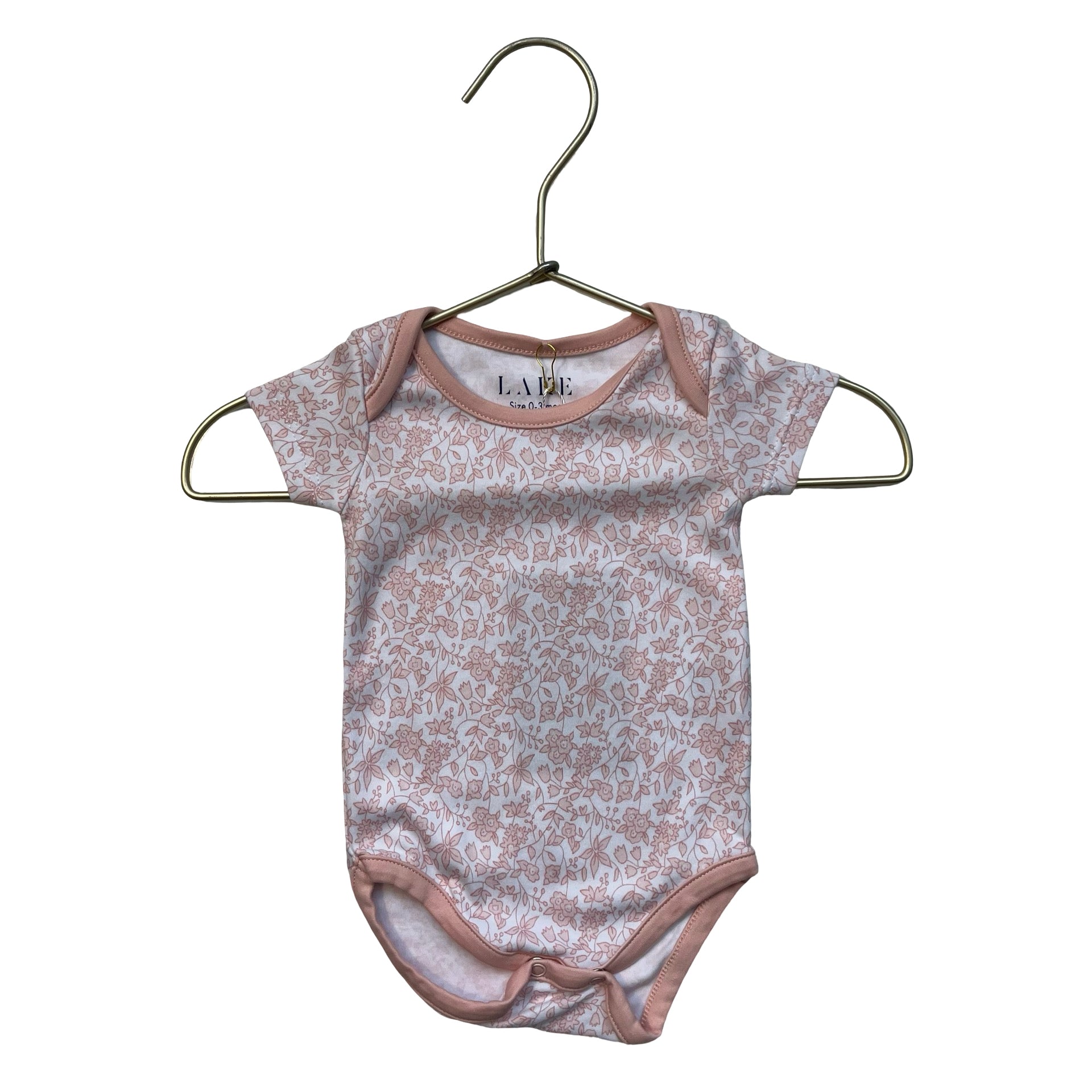 Lake Pink Floral Onesie Bodysuit - Size 0-3 Mo