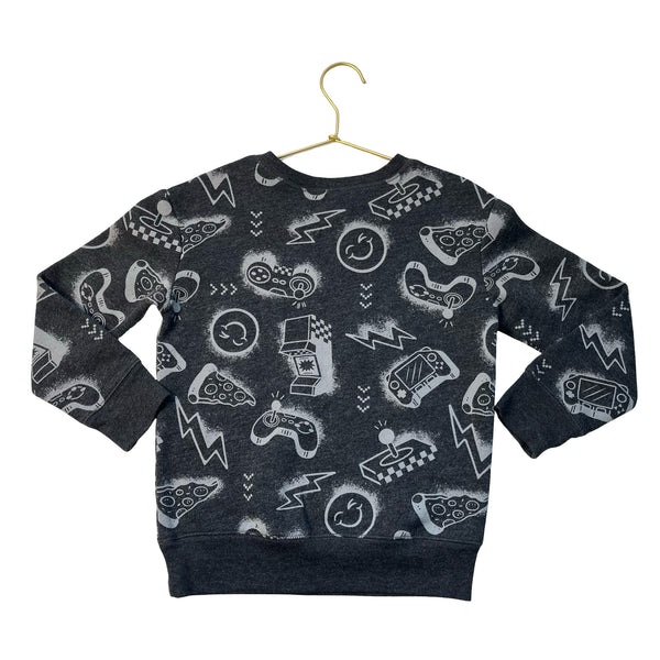 Jumping Beans Dark Gray Video Game Graphic Sweatshirt - Size 6