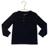 Children's Place Black Waffle Henley Shirt - Size 3T