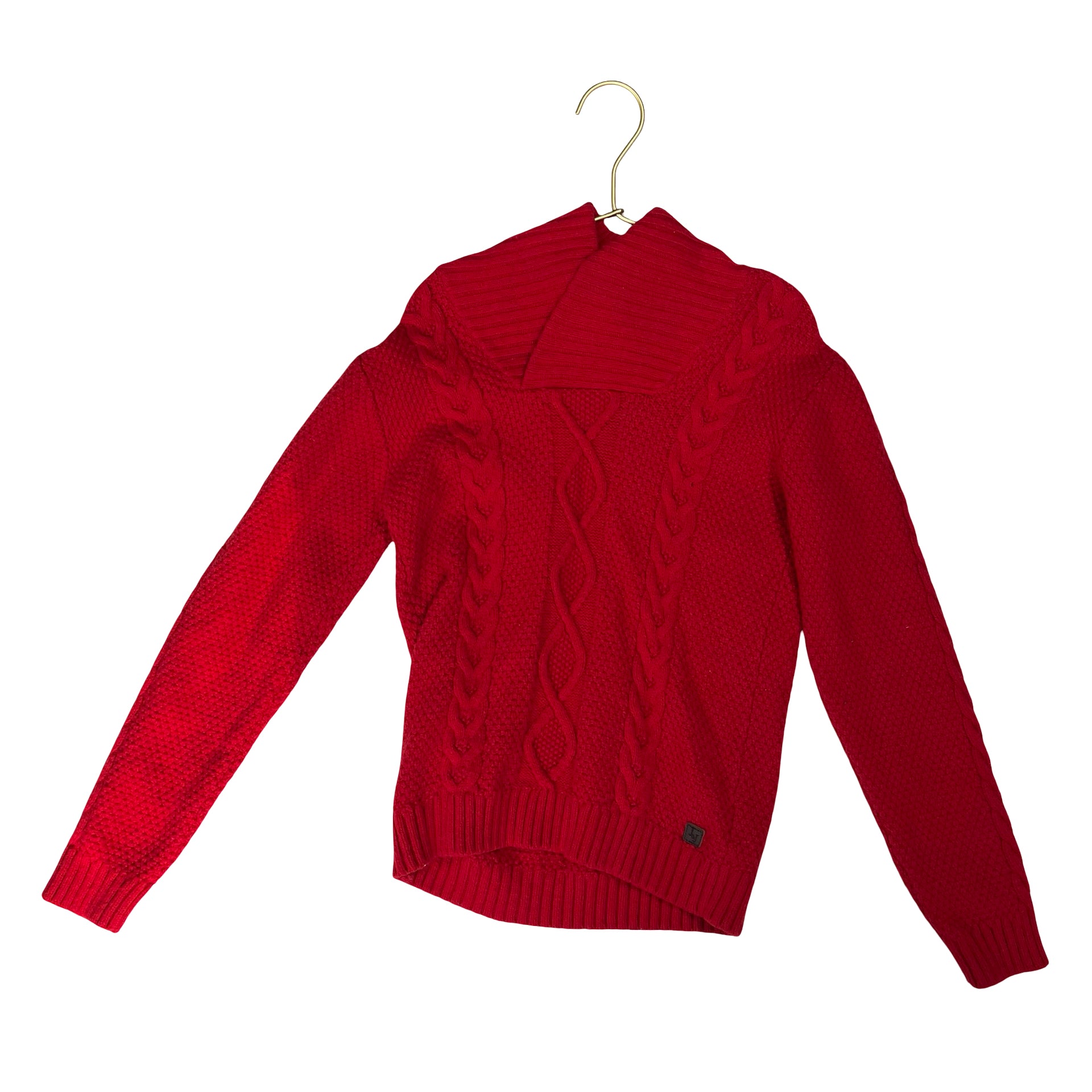 Janie and Jack Red Shawl-Neck Sweater - Size 7