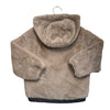 Zara Tan Hooded Faux Fur Jacket - Size 7