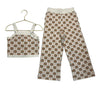 Rylee & Cru Flower Pattern Knit Tank & Wide-Leg Pants Set - Size 6-7Y