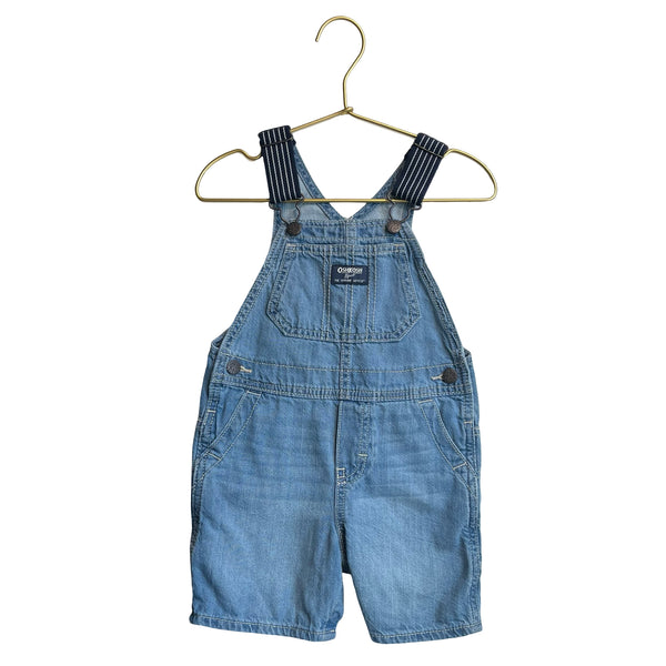 OshKosh Denim Shortalls - Size 24 Mo
