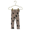Zara Blush & Black Flower Print Ribbed Knit Leggings - Size 9-12 Mo
