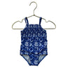OshKosh Blue & Ivory Pattern Swim Suit - Size 6 Mo