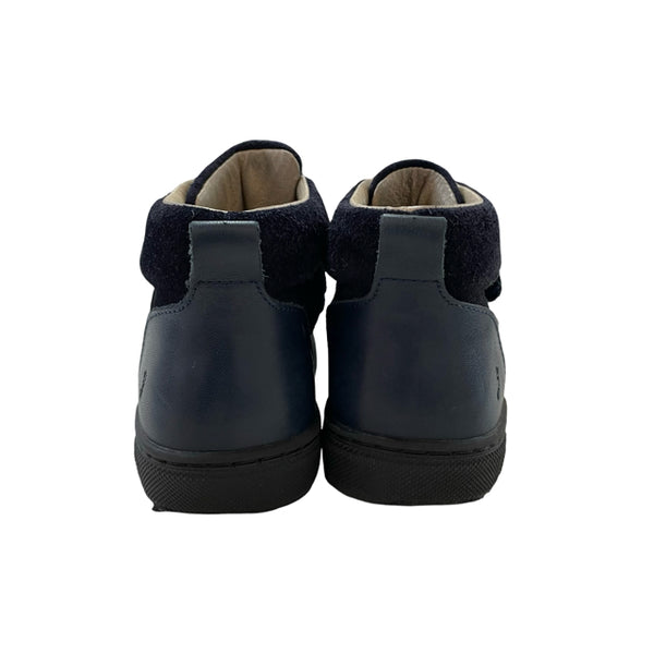 Jacadi Navy Suede Velcro Ankle Boot Sneakers - Size 30 (12.5)