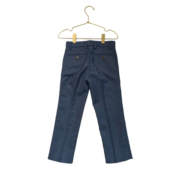 Crewcuts Ludlow Slim Blue Wool-Blend Pants - Size 4