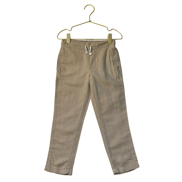 Janie and Jack Tan Linen-Cotton Pants - Size 4