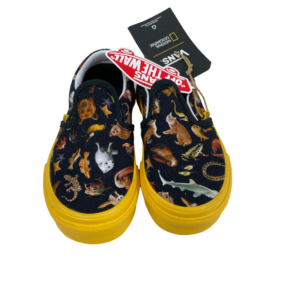 Vans x Nat Geo Black & Yellow Animal Sneakers with Tags - Size 10.5