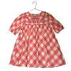 Emile et Ida Pink & Ivory Check Dress - Size 8A