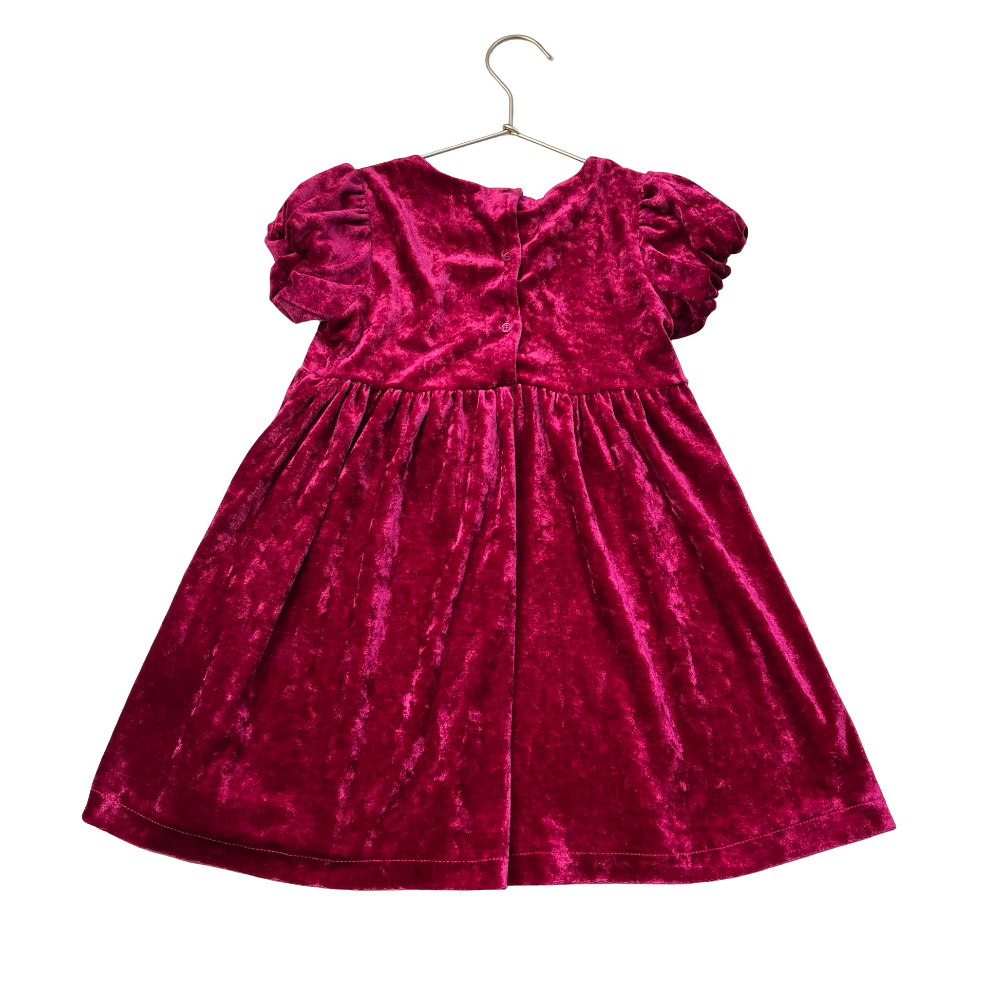 Zara Berry Crushed Velvet Dress - Size 4-5