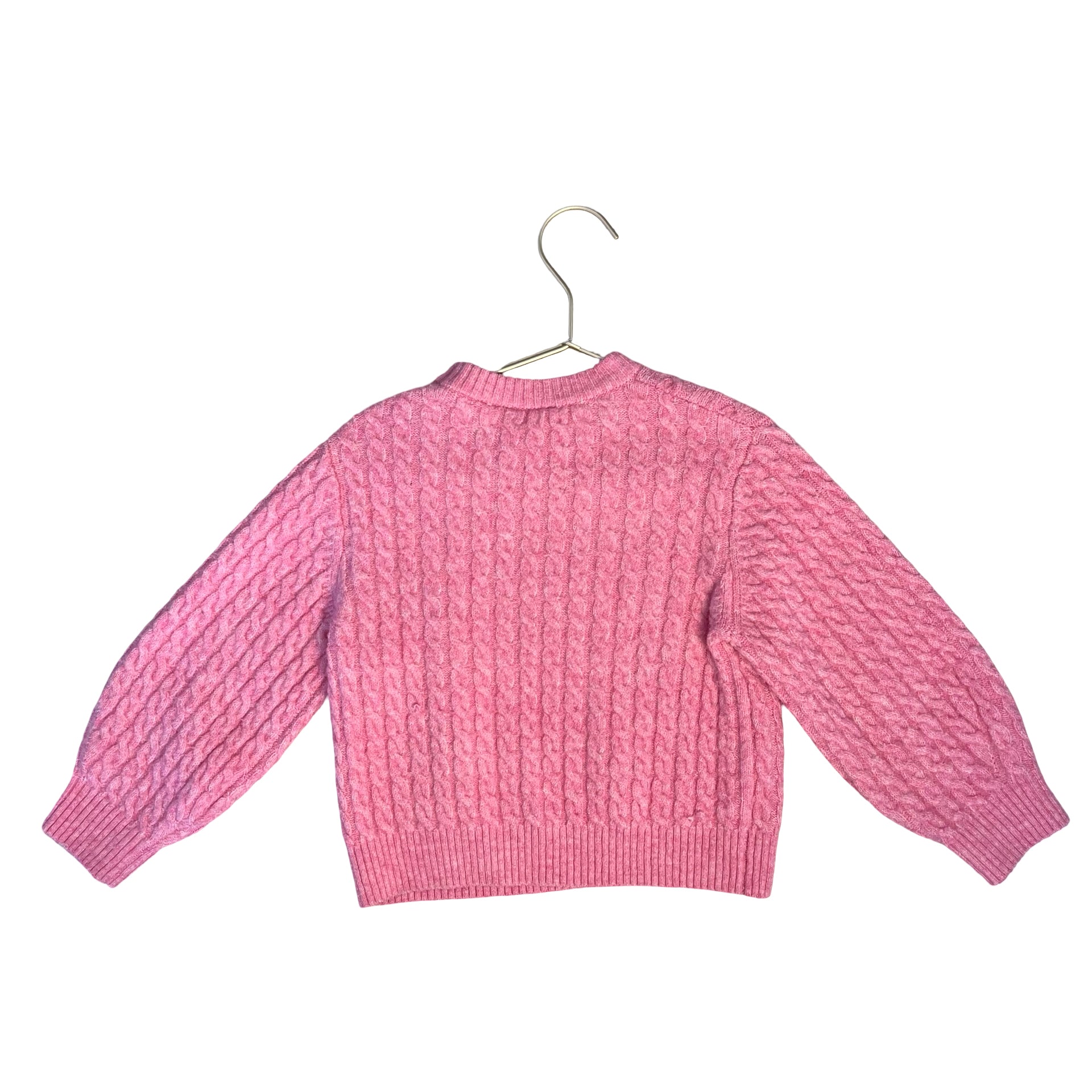 Zara Pink Cable-Knit Sweater - Size 2-3