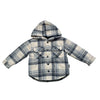 Volcom Ivory & Blue Plaid Fleece Shacket Jacket - Size 18 Months