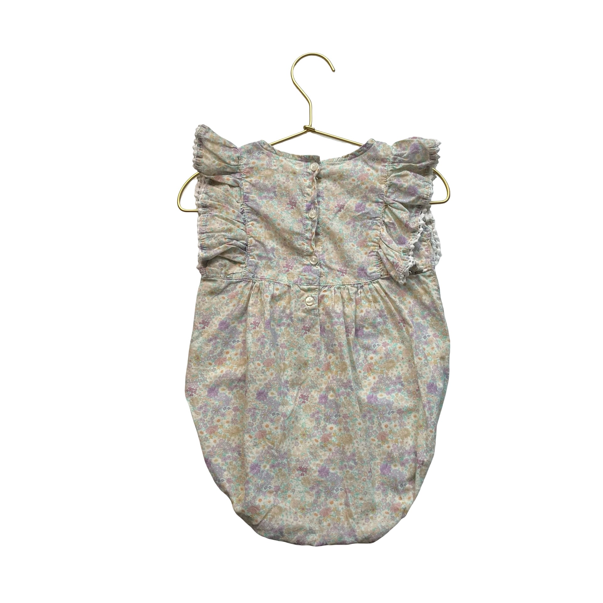Jamie Kay Pastel Floral Bubble Romper - Size 2Y