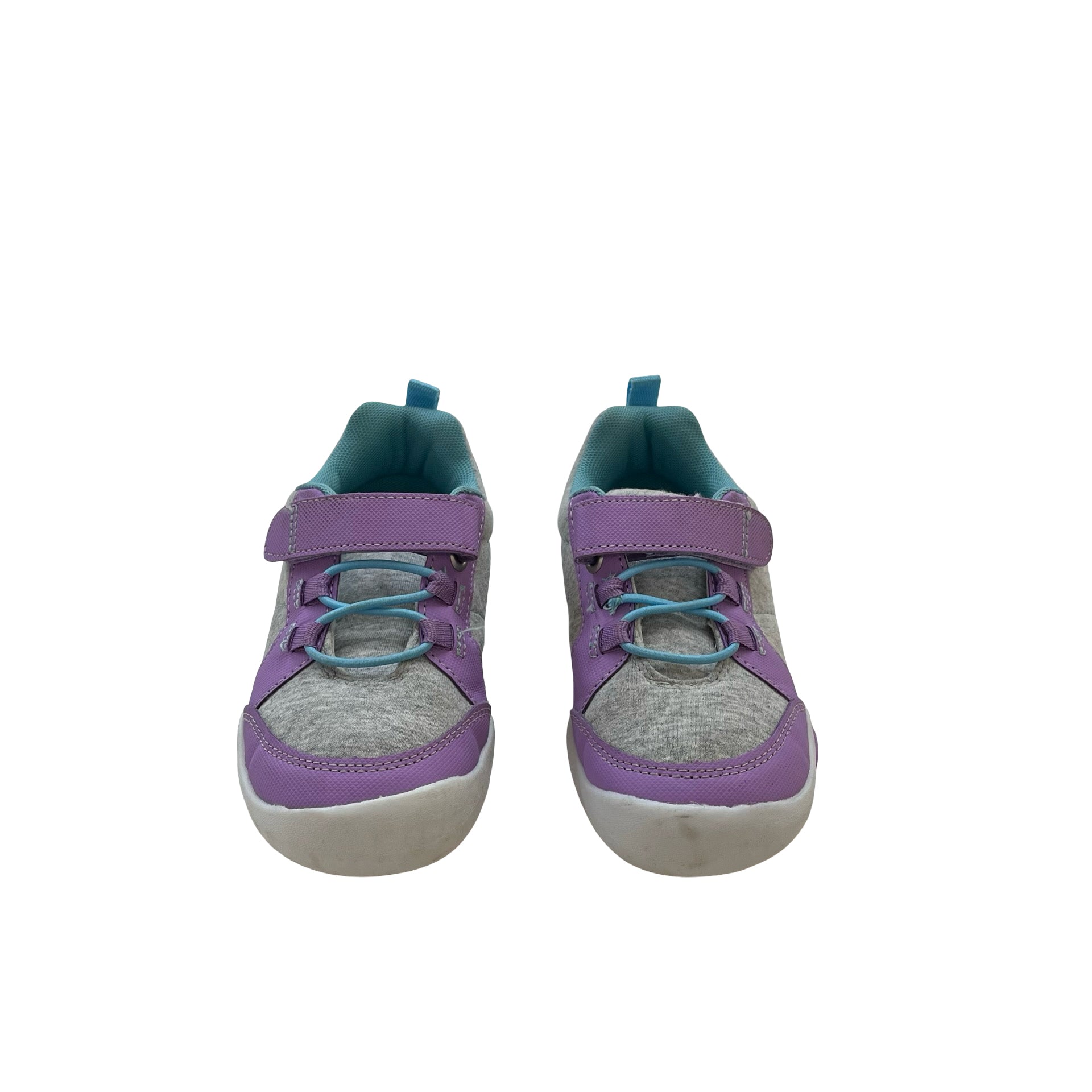 Tucker & Tate Gray & Purple Velcro Sneakers - Size 11