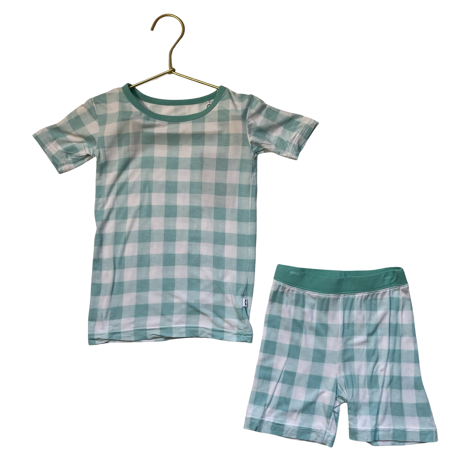 Little Sleepies Teal Check 2 Piece PJs - Size 3T