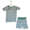 Little Sleepies Teal Check 2 Piece PJs - Size 3T
