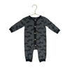 Celebrate Gray & Black Halloween Bat One Piece - Size 6/9 Months