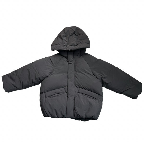 Zara Black Hooded Puffer Jacket - Size 5