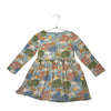 Tea Collection Light Blue Tiger & Tree Print Dress - Size 3T