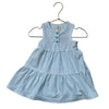 Tucker & Tate Ivory & Teal Stripe Sleeveless Dress - Size 9 Months