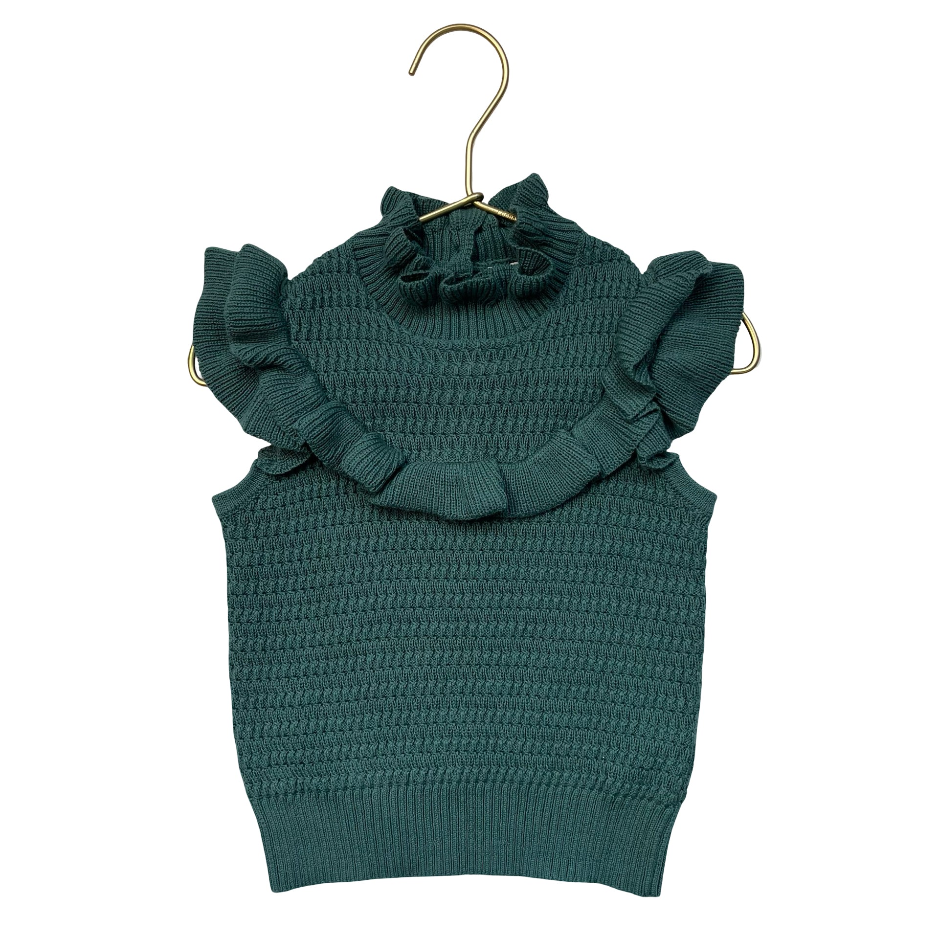 Janie and Jack Green Sleeveless Sweater - Size 3