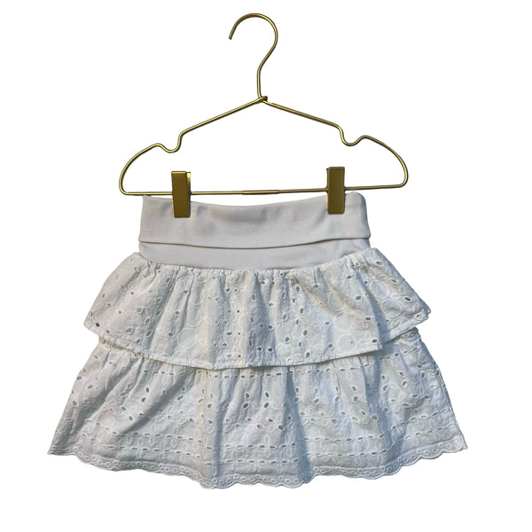 Zara White Eyelet Skirt - Size 9-10