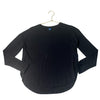Old Navy Black Ribbed Long Sleeve Shirt - Size L (10/12)