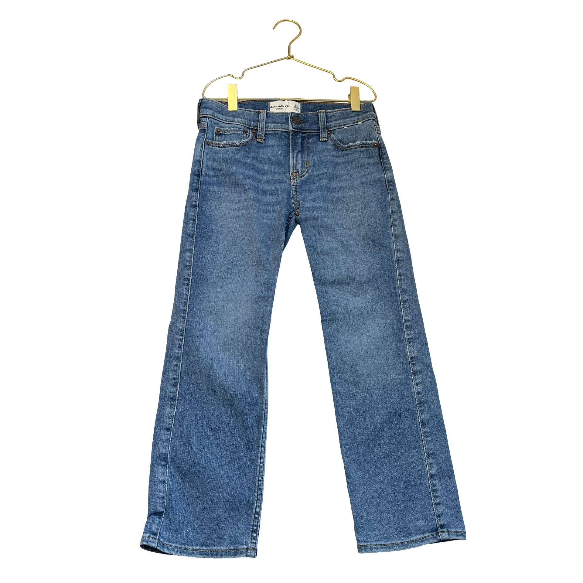 Abercrombie Kids Straight Distressed Denim Jeans - Size 7-8