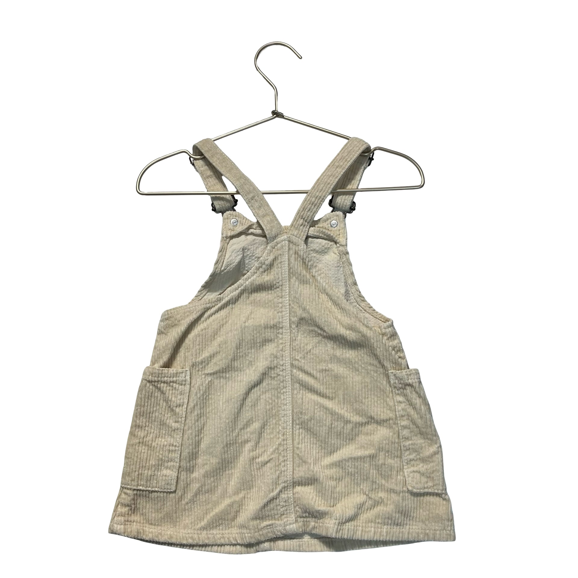 Zara Ivory Corduroy Overall Dress - Size 18-24 Mo