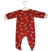 Kissy Kissy Red Christmas Dog Footed PJs - Size 9 Mo