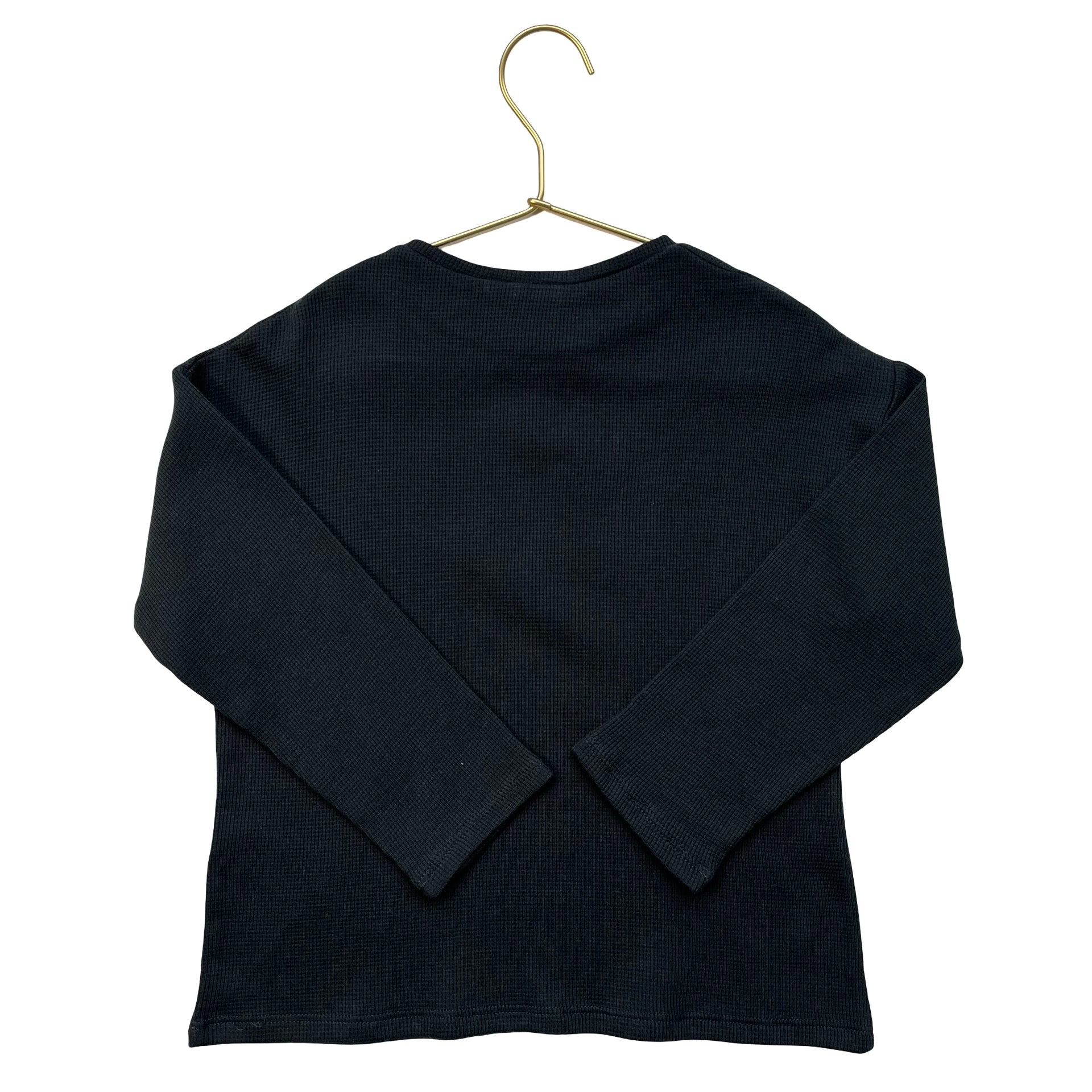Zara Black & Silver 'Grazie Amore' Waffle Shirt - Size 5-6