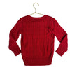 Polo Ralph Lauren Red Cotton Cable-Knit Sweater - Size 4