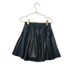 Crewcuts Black Faux Leather Pleated Skirt - Size S 6-7
