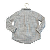 Janie and Jack Ivory, Tan, Gray Windowpane Plaid Button Down Shirt - Size 2T