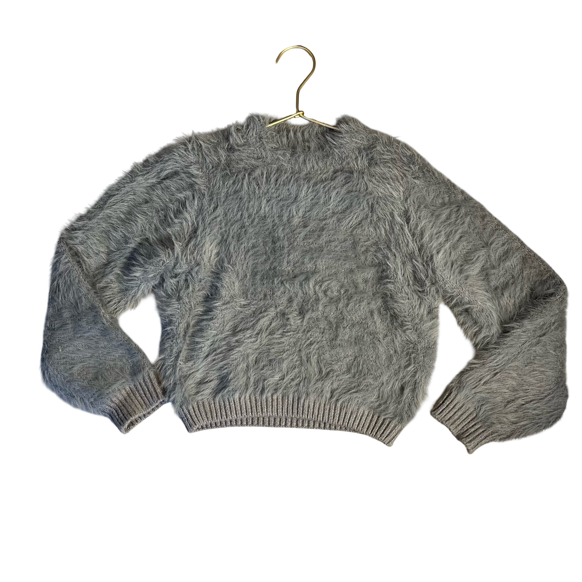 Zara Fuzzy Gray Sweater - Size 8-9