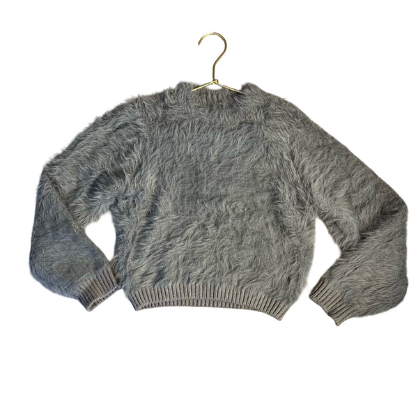 Zara Fuzzy Gray Sweater - Size 8-9