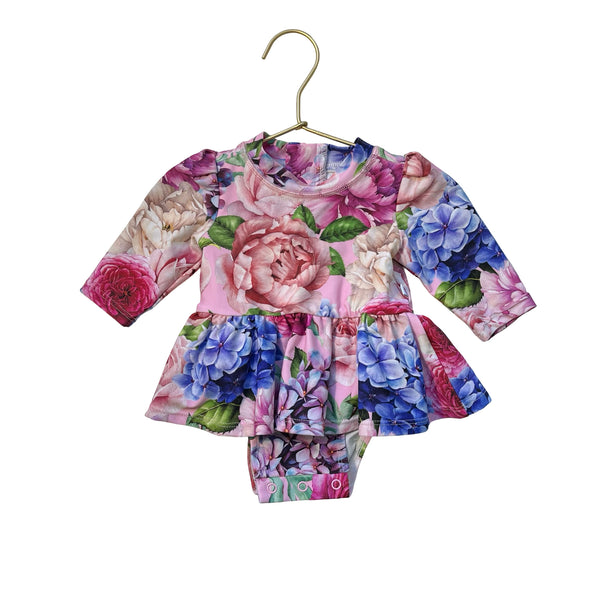 Posh Peanut Floral Swim Suit - Size 6-12 Mo