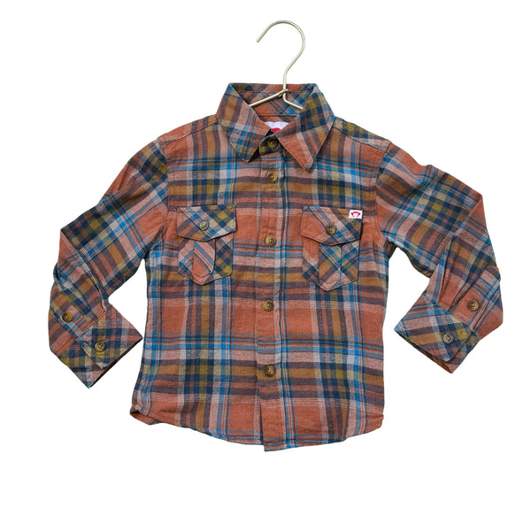 Appaman Plaid Flannel Button Down Shirt - Size 3T