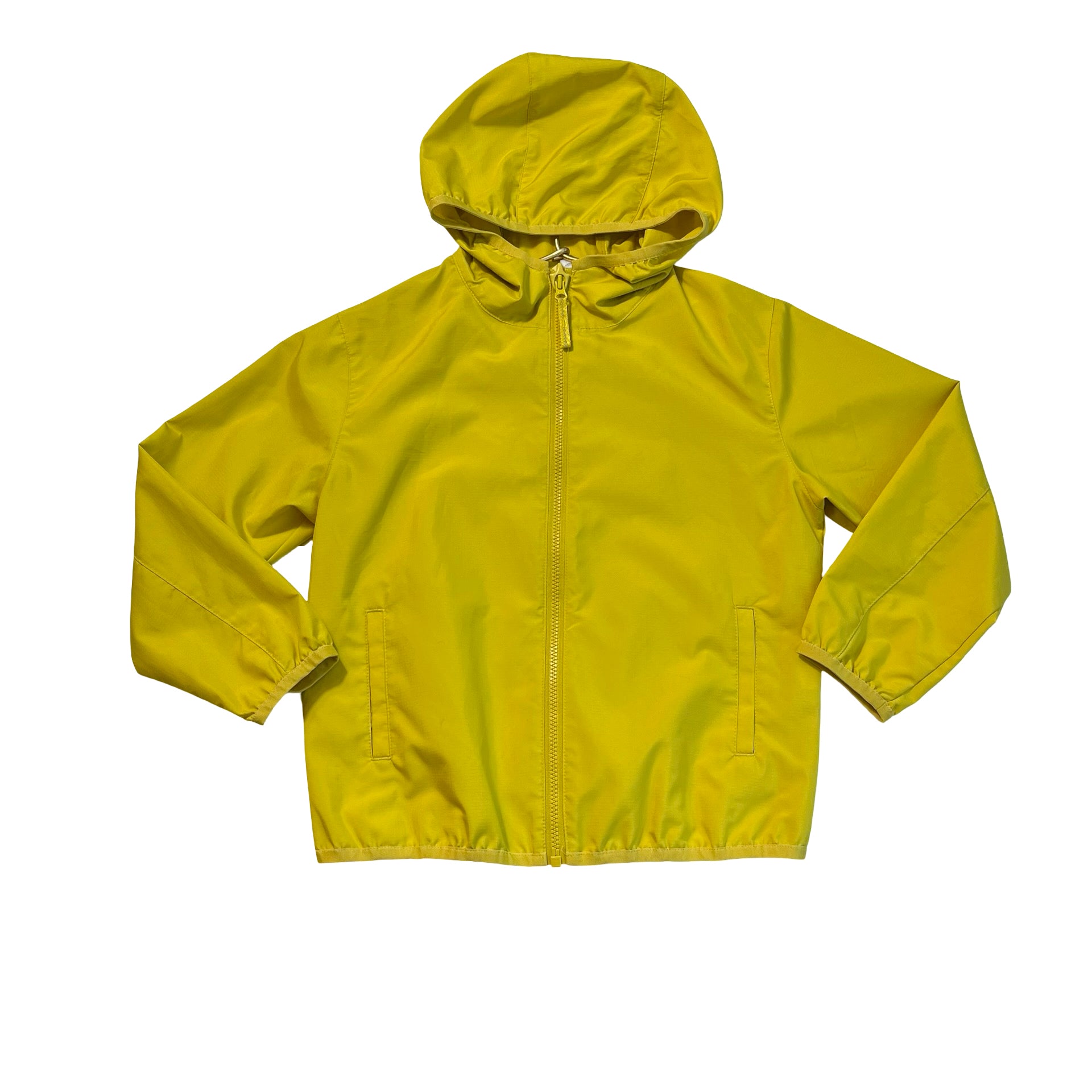 Uniqlo Yellow 'Pocketable' Lightweight Hooded Windbreaker Jacket - Size 3-4Y