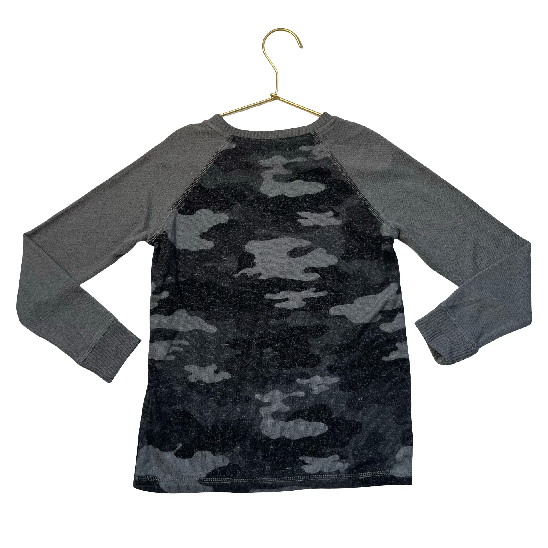 Rumi & Ryder Gray Camouflage Lightweight Sweater - Size S 6-7